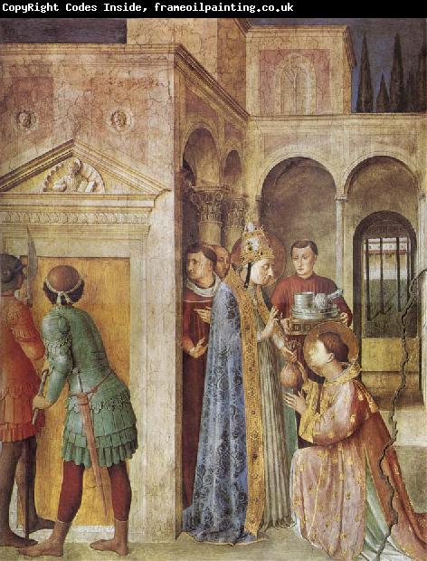 Fra Angelico St Lawrence Receiving the Church Treasures